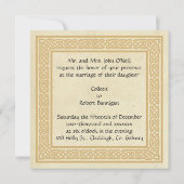 Keltische bruiloft uitnodiging met Claddagh. (Achterkant)