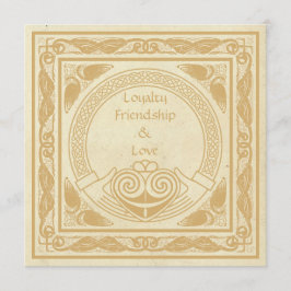 Keltische bruiloft uitnodiging met Claddagh.