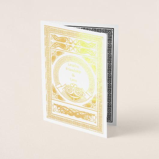 Keltische bruiloft uitnodiging met Claddagh en Fol (Voorkant)