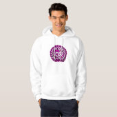 Keltische Buffels/Bizon, roze Hoodie (Voorkant volledig)