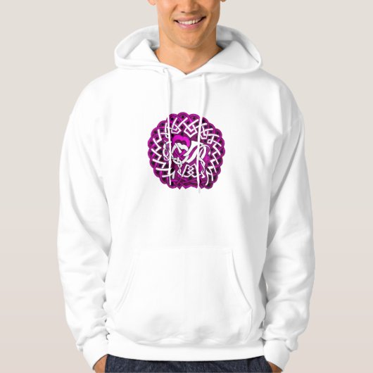 Keltische Buffels/Bizon, roze Hoodie (Voorkant)