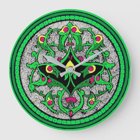 Keltische cartouche grote klok (Voorkant)