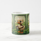 Keltische charme: Duckling Watering Four-Leaf Clov Koffiemok (Center)