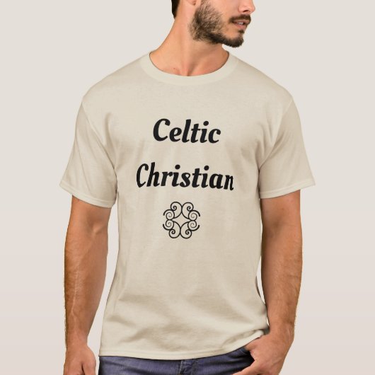 Keltische Christelijke unisex katoen T-Shirt (Voorkant)