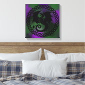 Keltische cirkel draak canvas afdruk (Insitu (Slaapkamer))