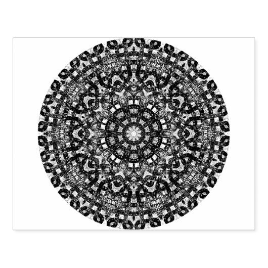 Keltische cirkel medaillon rubberen stempel (Afrduk)