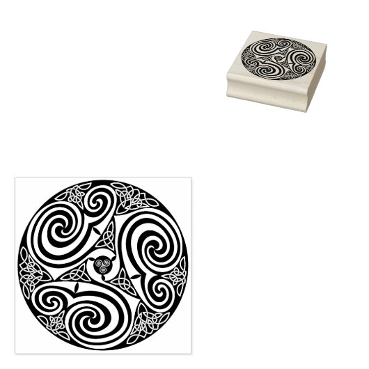 Keltische cirkel Rubber stempel (Gestempeld)