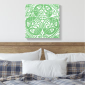 Keltische cirkel vogelpatroon u kiest kleur canvas afdruk (Insitu (Slaapkamer))