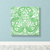 Keltische cirkel vogelpatroon u kiest kleur canvas afdruk (Insitu (Houten vloer))