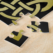 Keltische cirkel/wandelcirkel met gevlekte knoop z legpuzzel (Zijkant)