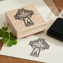 Keltische Claddagh kruis rubberen stempel