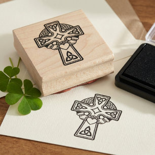 Keltische Claddagh kruis rubberen stempel