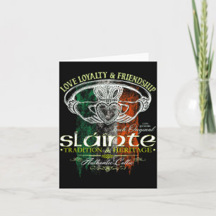 Keltische Claddagh Slainte Nge Ierse Vlag St. Patr Kaart