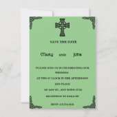 Keltische Cross bruiloft uitnodiging (Voorkant)