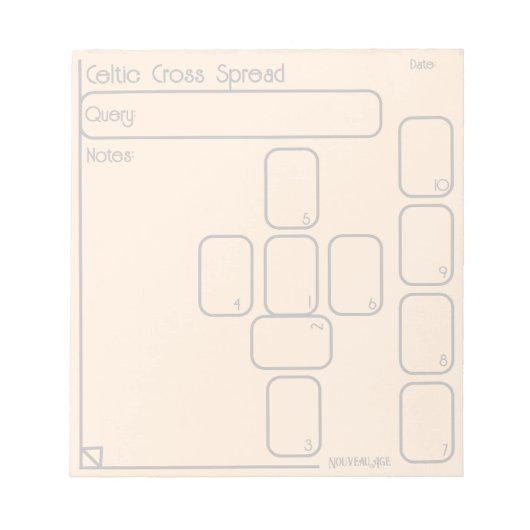 Keltische Cross Tarot Spread (medium, eenvoudig go Notitieblok (Voorkant)