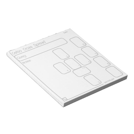 Keltische Cross Tarot Spread (medium, eenvoudig) N Notitieblok (Schuin)