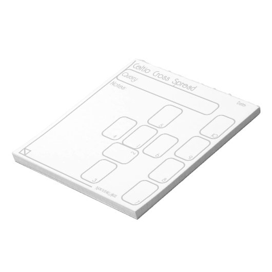 Keltische Cross Tarot Spread (medium, eenvoudig) N Notitieblok (Linkerzijde)
