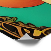 Keltische dame met bloemen in haar haar poster (Hoek)