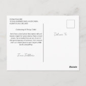 Keltische dame poseert voor oude stenen briefkaart (Achterkant)