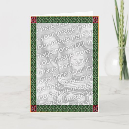 Keltische de grenskaart van Kerstmis Feestdagen Kaart (Voorkant)