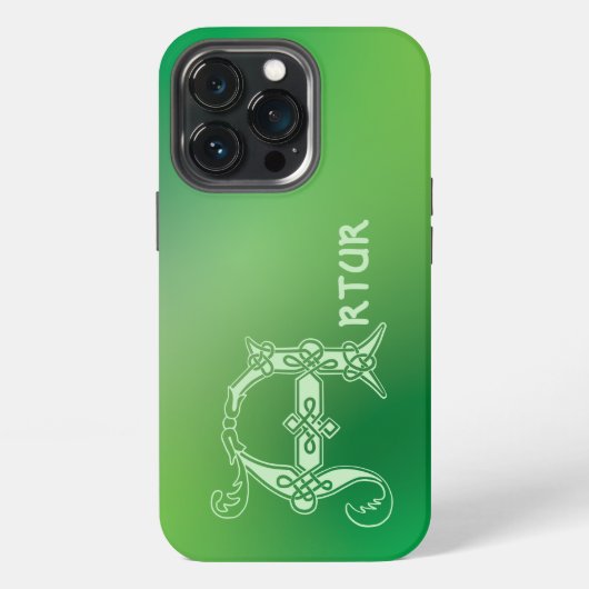 Keltische decoratieve hoofdletter A uit de 16e eeu iPhone Hoesje (Achterkant)