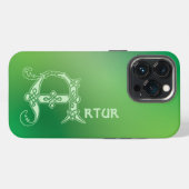 Keltische decoratieve hoofdletter A uit de 16e eeu iPhone Hoesje (Achterkant horizontaal)