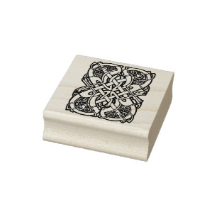 Keltische dieren illustratie kunststempel rubberstempel