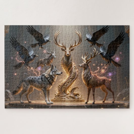 Keltische Dieren Totem Legpuzzel (Horizontaal)