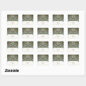 Keltische Distel Dank U Trouwsticker Vierkante Sticker (Vel)