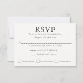 Keltische Distel Initiaal - RSVP - Zwart & Wit Kaartje (Achterkant)