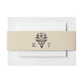 Keltische distel Initialen - Zwart & Wit Uitnodigingen Wikkel (Voorkant Voorbeeld)