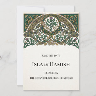 Keltische Distel Save the Date Kaart