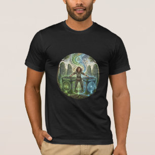 Keltische DJ-rituelen-illustratie T-shirt