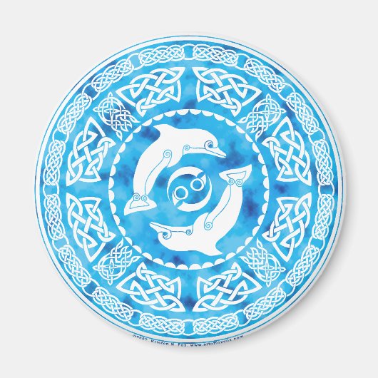 Keltische dolfijn magneet (Voorkant)
