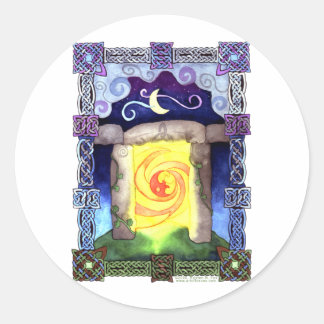Keltische Doorway Ronde Sticker