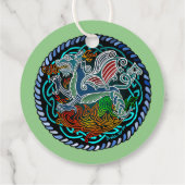 Keltische draak bedankjes labels (Achterkant)