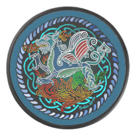 Keltische draak hockey puck
