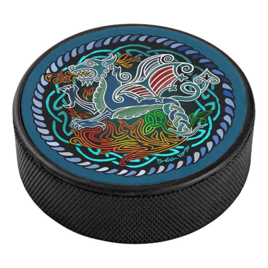Keltische draak hockey puck (3/4)