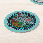 Keltische draak kartonnen onderzetters (Gekanteld)