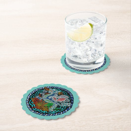 Keltische draak kartonnen onderzetters (Insitu)