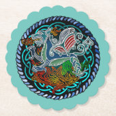 Keltische draak kartonnen onderzetters (Voorkant)