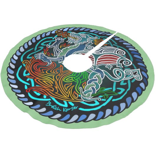 Keltische draak kerstboom rok (Gekanteld)