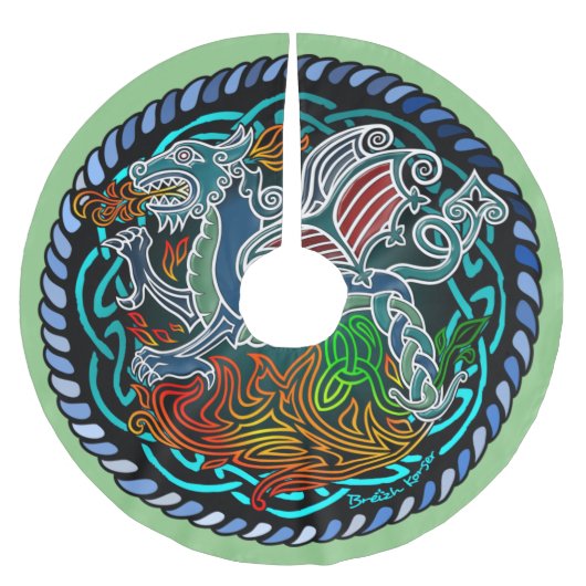 Keltische draak kerstboom rok (Voorkant)