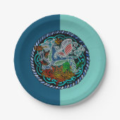 Keltische draak papieren bordje (Voorkant)