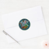 Keltische draak ronde sticker (Envelop)