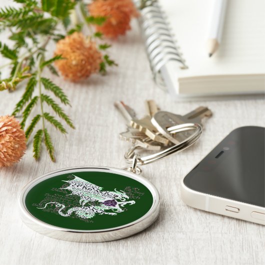 Keltische draak sleutelhanger (Zijkant)