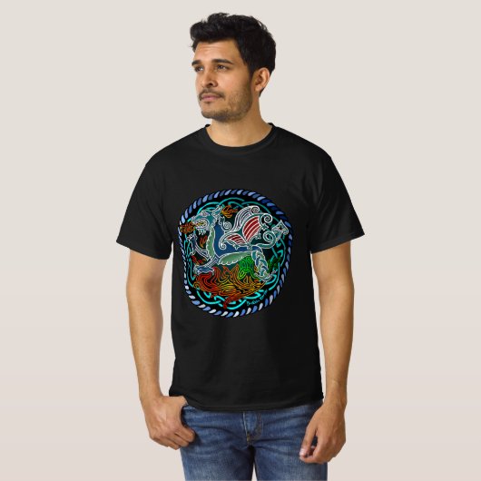 Keltische draak t-shirt (Voorkant volledig)