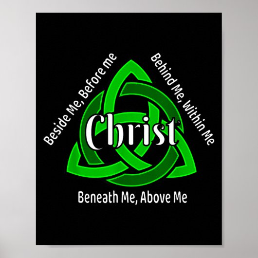 Keltische Drie-eenheid Kno Gebed St. Patrick Chris Poster (Voorkant)