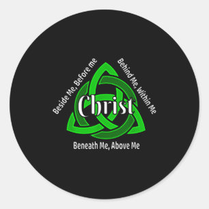 Keltische Drie-eenheid Kno Gebed St Patrick Christ Ronde Sticker