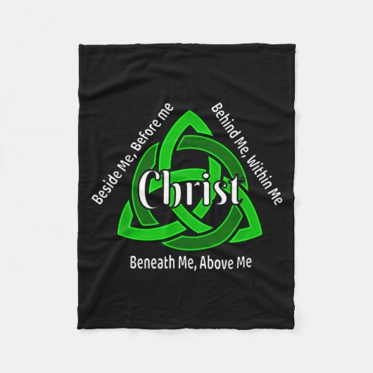 Keltische Drie-eenheid Kno Gebed van St. Patrick C Fleece Deken (Voorkant)